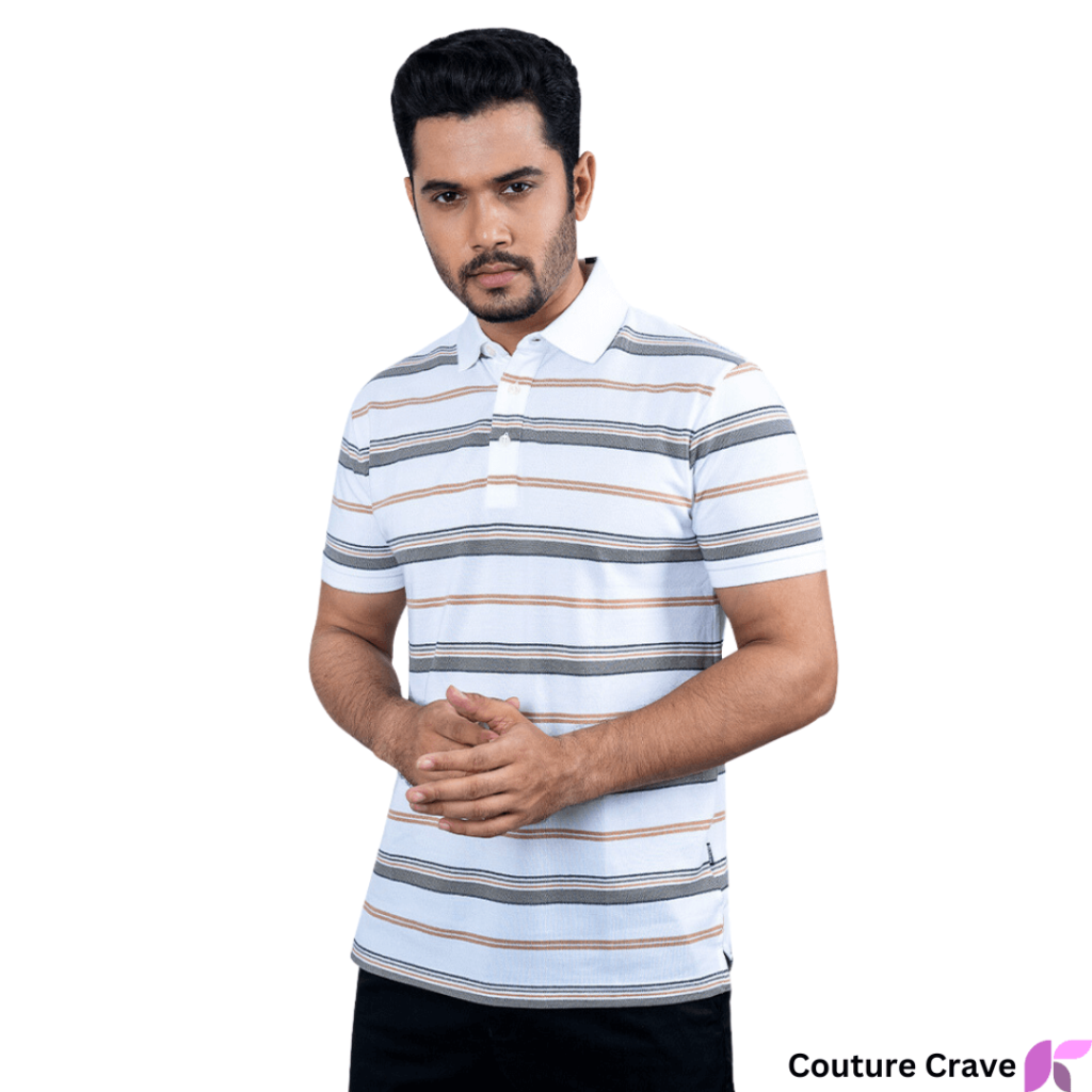 Premium Striped Polo by RICHMAN