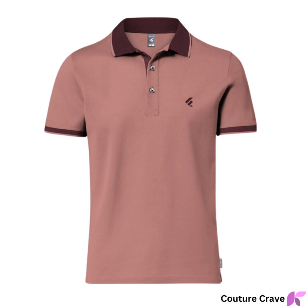 Single Jersey Knitted Cotton Polo - Brick Red