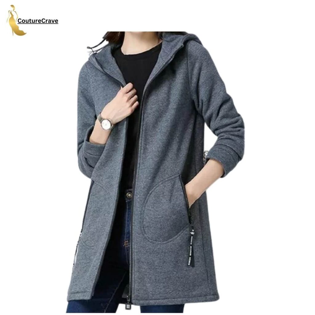 Elegant Ladies Winter Hoodies (Gray)